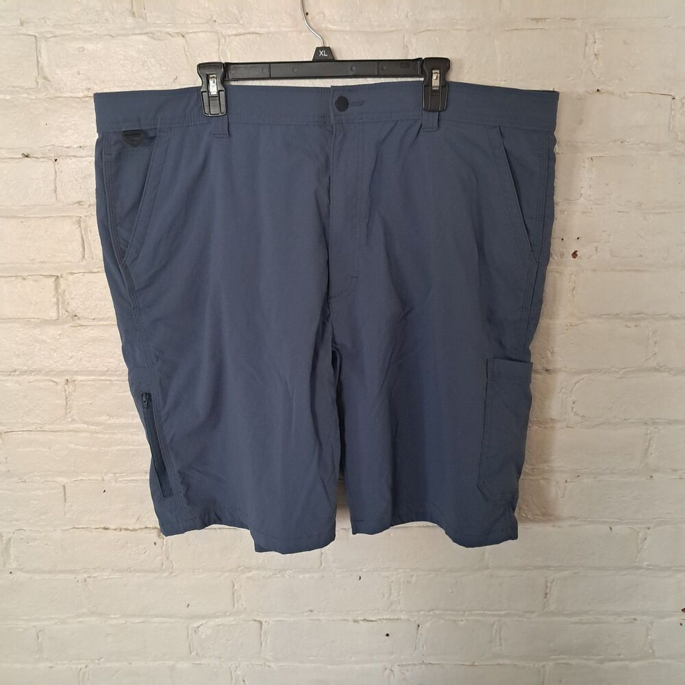 Wrangler ATG Mens Blue Outdoor Performance Utility Cargo Shorts 44 Hiking